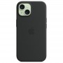 Чехол для iPhone 15 Silicone Case, с логотипом, черный