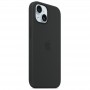 Чехол для iPhone 15 Silicone Case, с логотипом, черный