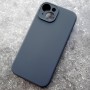 Чехол на iPhone 15, Silicone Case, с защитой блока камер, графит