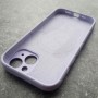 iPhone 15, чехол с закрытой камерой, MagSafe,  Silicone Case сирень