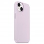 iPhone 15, чехол с MagSafe,  Silicone Case сирень