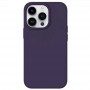 Чехол для iPhone 15 Pro Max, MagSafe, Silicone Case,  фиолетово-черный