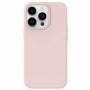 Чехол для Айфон 15 Pro Max, MagSafe, Silicone Case,  бледно-розовый