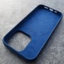 Айфон 15 Про Чехол с магсейв, Silicone Case,  темно-синий