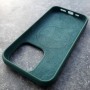 Чехол с магсейв на Айфон 15 Про, Silicone Case,  темно-зеленый