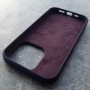 Чехол для Айфон 15 Про с магсейв, Silicone Case,  фиолетово-черный