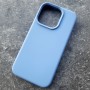 Чехол на iPhone 15 Pro, MagSafe Silicone Case, голубой