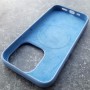 Чехол на iPhone 15 Pro, MagSafe Silicone Case, голубой