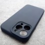 Чехол для Apple iPhone 15 Pro Max, MagSafe, Silicone Case,  черный с защитой камеры