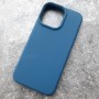 Чехол на iPhone 15 Pro Max, MagSafe, Silicone Case,  темно-синий