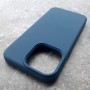 Чехол на iPhone 15 Pro Max, MagSafe, Silicone Case,  темно-синий