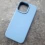 Чехол  для iPhone 15 Pro Max, MagSafe, Silicone Case,  голубой