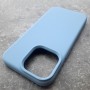 Чехол  для iPhone 15 Pro Max, MagSafe, Silicone Case,  голубой