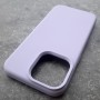 Чехол для телефона Айфон 15 Pro Max, MagSafe, Silicone Case,  сирень