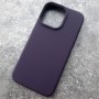 Чехол для iPhone 15 Pro Max, MagSafe, Silicone Case,  фиолетово-черный