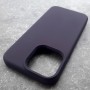 Чехол для iPhone 15 Pro Max, MagSafe, Silicone Case,  фиолетово-черный