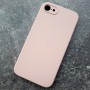 Чехол для iPhone 7 / 8 Silicone Case, квадратный, с логотипом, розовый песок