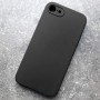 Айфон 7 / 8 / SE, Чехол Silicone Case с прямоугольными гранями, черный
