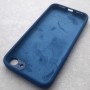 Чехол для Айфон 7 / 8 / SE, Silicone Case, темно-синий