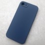 iPhone 7 / 8 / SE, Silicone Case с прямоугольными гранями, темно-синий матовый