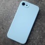 Чехол на Apple iPhone 7 / 8 / SE, Silicone Case квадратный, светло-голубой