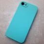 Чехол для Айфон 7 / 8 / SE, Silicone Case прямые грани, ментол