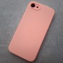 Чехол на Айфон 7 / 8 / SE, Silicone Case прямые грани, розовый