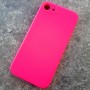 Чехол для iPhone 7 / 8 Silicone Case, квадратный, с логотипом, неоново-розовый