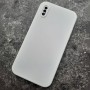 Чехол для iPhone X / XS Silicone Case, квадратный, с логотипом, белый