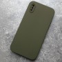 Чехол для iPhone X / XS Silicone Case, с логотипом, болотный
