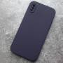 Чехол для iPhone X / XS Silicone Case, с логотипом, фиолетово-черный