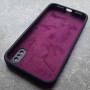 Чехол для iPhone X / XS Silicone Case, с логотипом, фиолетово-черный