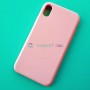 Чехол для iPhone XR, Silicone Case, цвет 12BR бледно-розовый