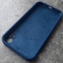 Чехол для iPhone XR Silicone Case, с логотипом, темно-синий