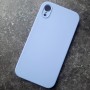 Чехол для iPhone XR Silicone Case, с логотипом, бледно-голубой