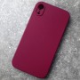 Чехол для iPhone XR Silicone Case, с логотипом, марсала