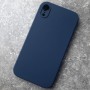 Чехол для iPhone XR Silicone Case, с логотипом, темно-синий матовый