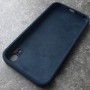 Чехол для iPhone XR Silicone Case, с логотипом, темно-синий матовый