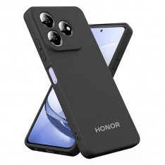 Чехол для Honor 400 Lite, Silicone Case, с логотипом, черный
