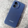 Чехол для Honor 400, Silicone Case, с логотипом, синий