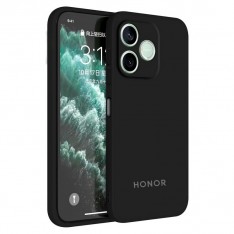 Чехол для Honor 600 Lite, Silicone Case, с логотипом, черный