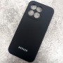Чехол для Honor X8C, Silicone Case, с логотипом, черный