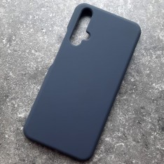 Чехол для Huawei Honor 20, Silicone Case, темно-сине-серый матовый