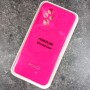 Чехол для Honor 200, Silicone Case, с логотипом, неоново-розовый