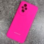 Чехол для Honor 200, Silicone Case, с логотипом, неоново-розовый