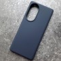 Чехол для Huawei Honor 70, Silicone Case, темно-сине-серый матовый