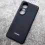 Чехол для Huawei Honor 90, Silicone Case, с логотипом, черный