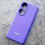 Чехол для Huawei Honor 90, Silicone Case, с логотипом, темно-фиолетовый