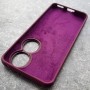 Чехол для Huawei Honor 90, Silicone Case, с логотипом, марсала