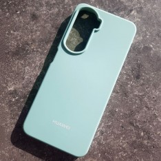Чехол на Хонор 90 Лайт Silicone Case, с логотипом, ментол